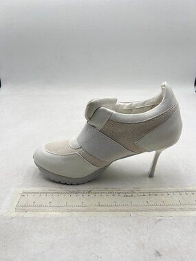 White Hybrid Sneaker Stiletto Heel Pumps